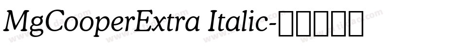 MgCooperExtra Italic字体转换